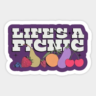 life's a picnic Sticker